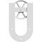 Ekena Millwork Premium Wagon Wheel Horseshoe Roller Hanger w/ Bolts for Barn Door for 1 3/4" Doors, Rocket White GB60014R2WRW - alternate 1